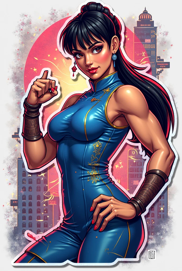 Sheeva has large breasts and she has a cute face