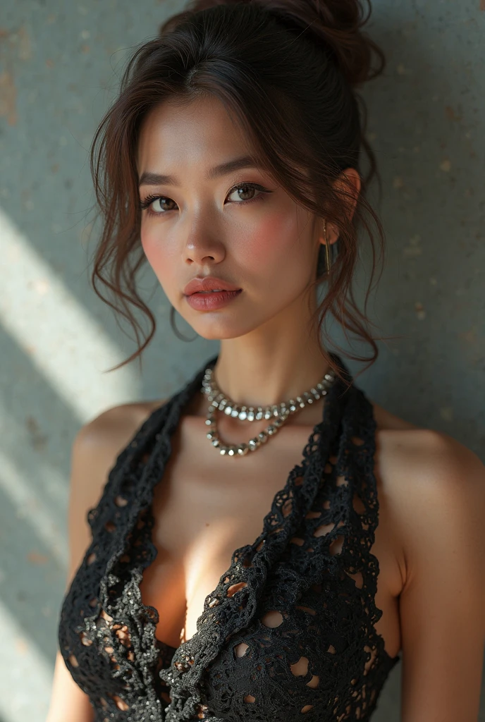 steampunk girl, Photorealistic, Hyperrealistic, Hyperdetailed, low cut top, detailed skin, soft lighting, subsurface scattering, realistic, masterpiece, best quality, ultra realistic, 8k, Intricate, High Detail, film photography, soft focus