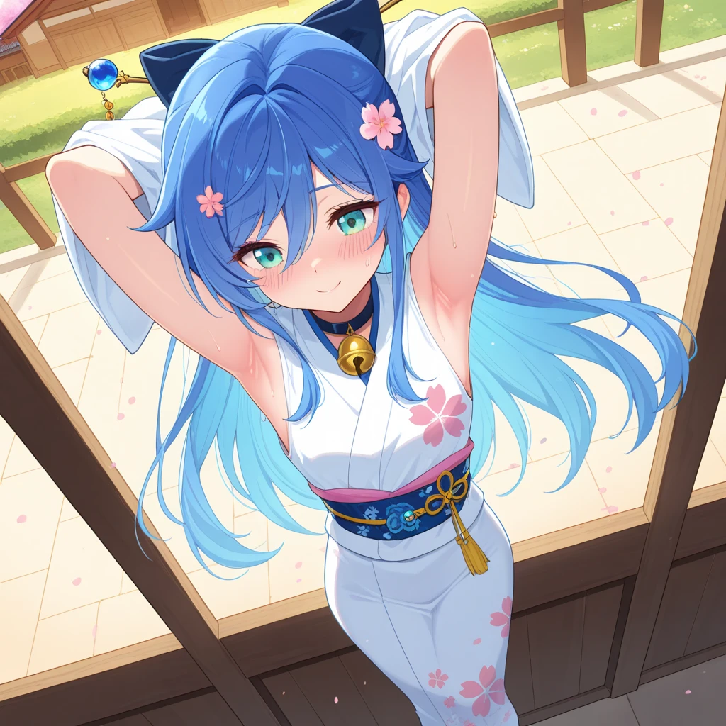 Anime girl with blue hair and blue eyes, Best Anime 4K Kona-chan Wallpaper, anime wallpaper 4k, anime wallpaper 4k, Wallpaper Anime Blue Water, anime style 4k, anime art wallpaper 4k, anime art wallpaper 4k, Kantai Collection Style, 4k anime wallpaper,,Anime girl with blue hair and blue eyes wearing a kimono, anime moe art style, mikudayo, , teal hair anime girl, in kimono, in kimono, shirabii, Cute girl anime visual, long hair