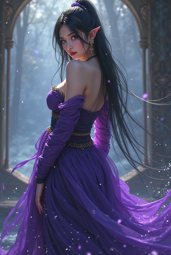 Create a drawing in the style of the official game art "genshin impact" with the combination of Kaedehara Kazuha's appearance and Scaramouche