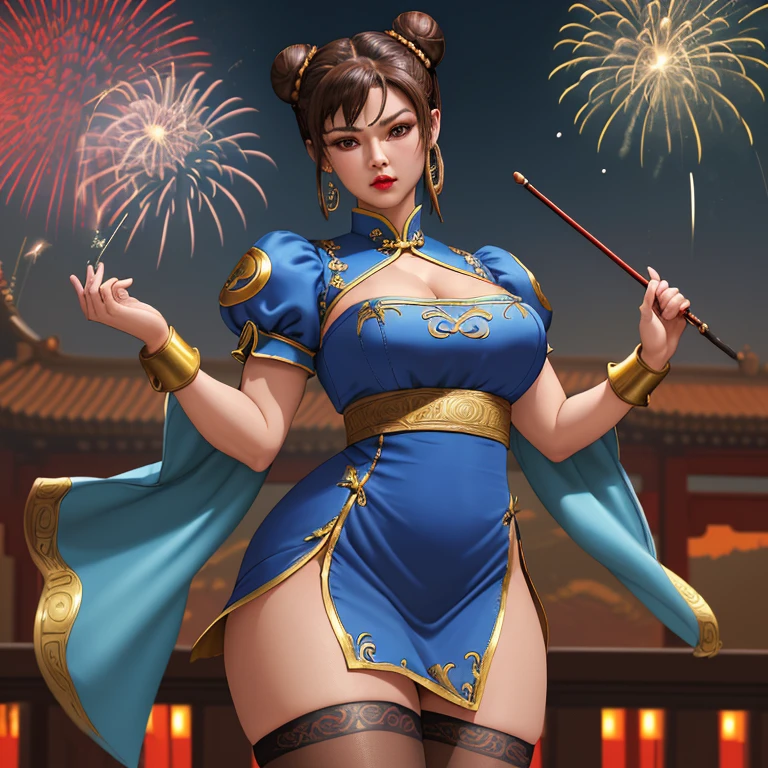 1 girl, twilight \(everything is a miracle\) \(arknattas\), arknattas,(work of art, best qualityer), the newest, ,turquoise chinese dress, original outfit, , by Nyantcha, Bblack hair, antlers, por omone shopping agm, dragon tail, natta, fireworks, orange eyes,,