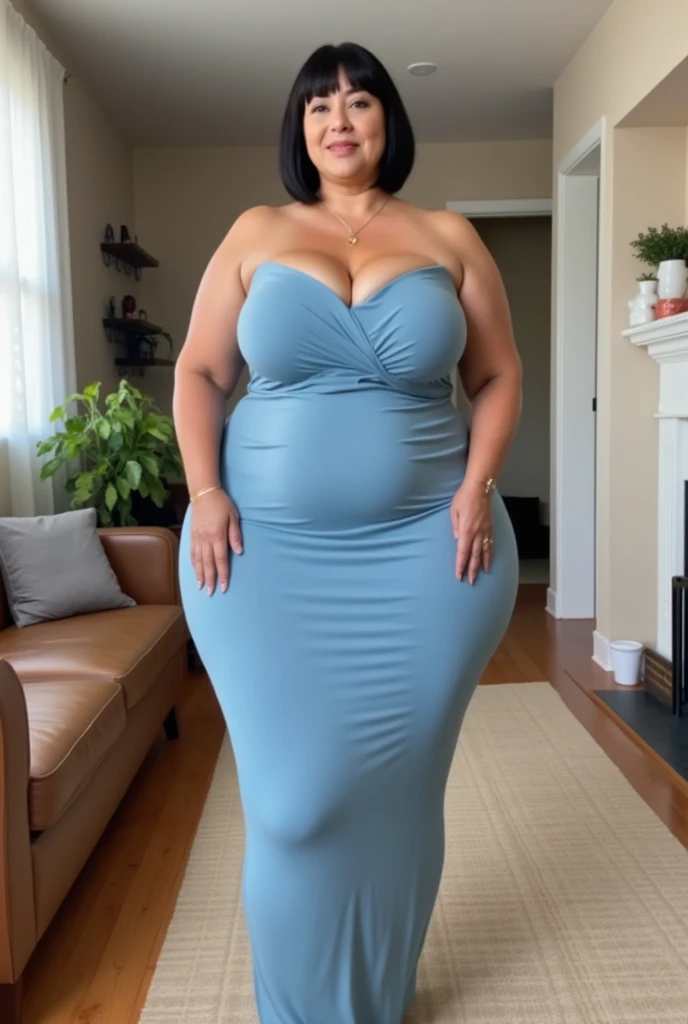 there is a busty woman in a one-piece swimsuit posing for a picture, ((huge pregnant)), wet, sexy body, slim waist, big butt, front bangs, short hair, ji-min, (at a beach), full body, sexy pose, wearing visor cap, bangles, dynamic angle, dynamic pose