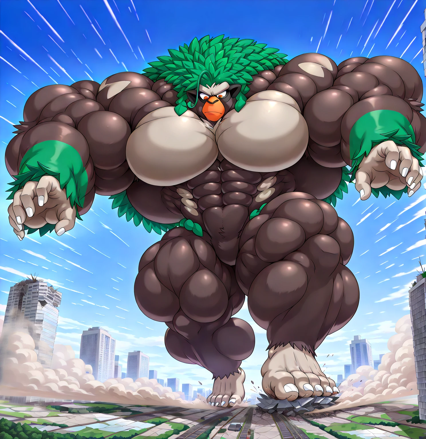 Alone,male people,chubbinesat minora,Upper body, Detailed pubic hair, A high resolution,, tmasterpiece,Excessive obesity,Obesity in the extremities,Lift your feet,foot in the air,sheath, Semi-erect,big ball,飞在空中,sky,naked,fly,mauga,Rillaboom,plump chest