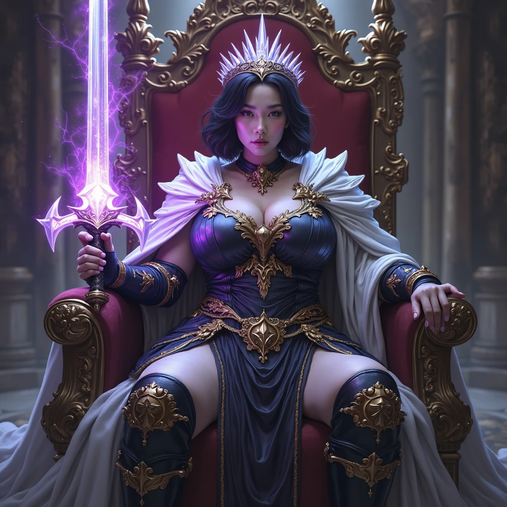 (extremely detailed CG unity 8k wallpaper, masterpiece, best quality, ultra-detailed), floating, engraved patterns, silver and blue metal materials, engraved gems,(person: optional)with circlet atop head, detailed hair texture and style, (color: optional) blue background with metallic accents.
