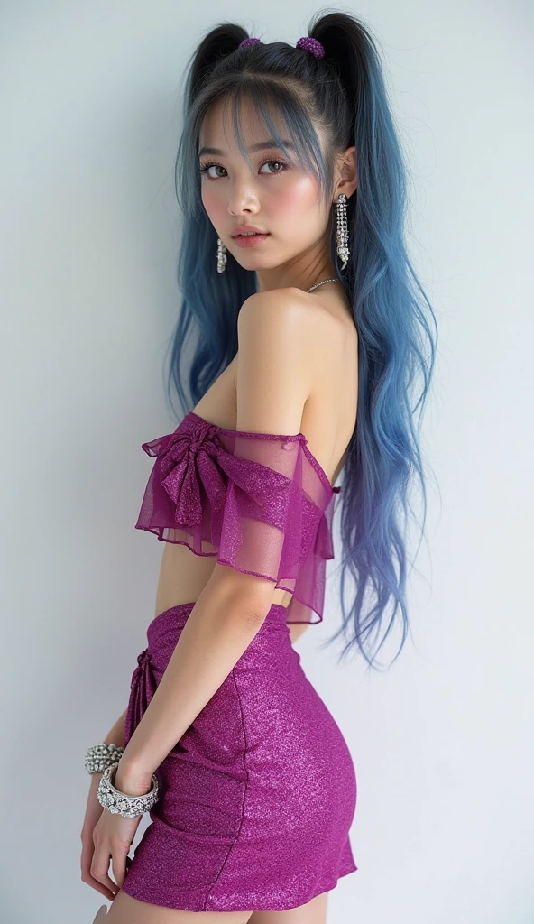 a close up of a woman in a waterfall, korean girl, gorgeous young korean woman, beautiful south korean woman, korean woman, beautiful young korean woman, korean women's fashion model, photo of slim girl model, attractive pose, floral dress, skinny waist and thick hips, jaeyeon nam, tattoo girl, light purple hair, verybadimagenegative_v1.3, ng_deepnegative_v1_75t, (ugly face:0.8),cross-eyed,sketches, (worst quality:2), (low quality:2), (normal quality:2), lowres, normal quality, ((monochrome)), ((grayscale)), skin spots, acnes, skin blemishes, bad anatomy, DeepNegative, facing away, tilted head, {Multiple people}, lowres, bad anatomy, bad hands, text, error, missing fingers, extra digit, fewer digits, cropped, worstquality, low quality, normal quality, jpegartifacts, signature, watermark, username, blurry, bad feet, cropped, poorly drawn hands, poorly drawn face, mutation, deformed, worst quality, low quality, normal quality, jpeg artifacts, signature, watermark, extra fingers, fewer digits, extra limbs, extra arms,extra legs, malformed limbs, fused fingers, too many fingers, long neck, cross-eyed,mutated hands, polar lowres, bad body, bad proportions, gross proportions, text, error, missing fingers, missing arms, missing legs, extra digit, extra arms, extra leg, extra foot, ((repeating hair))