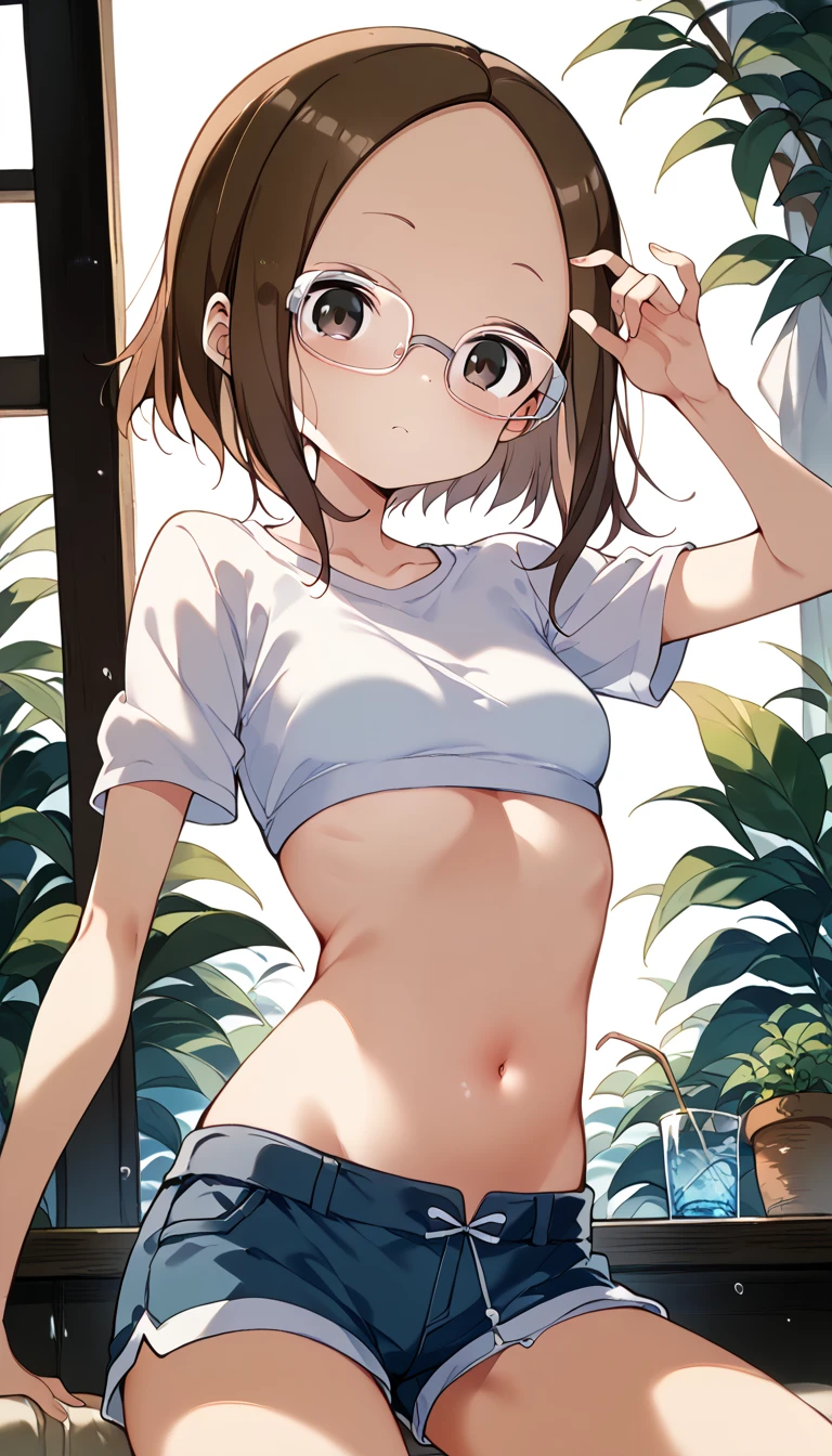 (crying),glasses,(no clothing:1.4),(erectile :1.3),(Muscular:1.5),(cleavage cutout:1.3), (show off pussy:1.3),(hairy pussy:1.4),(wet shirt:1.2),( through clothes),(top-quality:1.5)、(master piece:1.5)、(High resolution:1.5)、(Raw photography:1.5)、realistic、(small naked breasts:1.3),(covered erectile :1.5), Photorealistic high detail film grain-Detailed skin、Bloomlight、Symetrical、8K、extremely delicate and beautiful illustration、 1naked girl, erected nipples, spreading legs, exposing pussy, (cute face),(medium chest:1.3),braid ponytail, medium hair, red hair, Thin legs, delicate and pretty,(face perfect), beautiful detailed eyes, Real Human Skin, pores, face, (22yo student),(Peerless beautiful girl), Midsummer, midsummer sunshine.