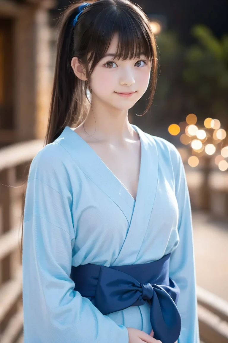 (masterpiece),best quality,good anatomy, shuimobysim,(1 girl:1), (upper body),(smile),short hair,(hanfu),(ecchi0.5), (trees:0.5), (flowers:0.6) ,(wooden house:0.2),(bamboo forest:0.2),(creek:0.2),(river:0.2),