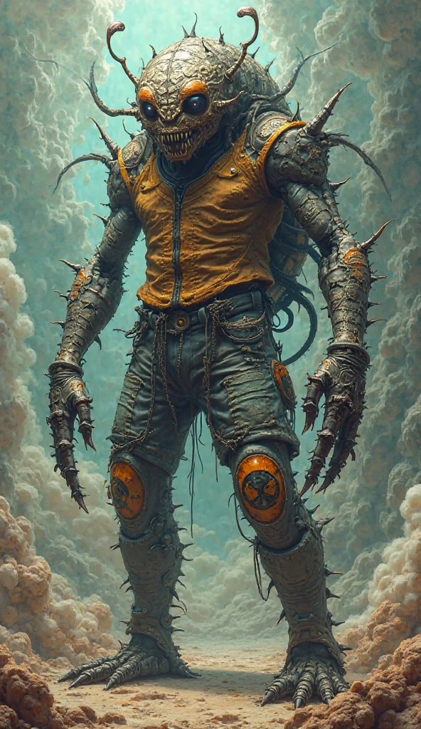 ((best quality)), ((masterpiece)), ((realistic)), (detailed),DreadTechmale Adolescence Toned, Indigenous peoples of the America, Deep blue eyes, V-Shaped Jaw, Flat Forehead, Verdi Beard , Ruby Red Side part hair, Envy, wearing Slim-fit cargo pants, DeepTurquoise Performance polo, Sandals, Newsboy cap, and and and, Arms folded, conveying defensiveness, scifi, tech, futuristic, ((masterpiece)), 8K, HDR, <lora:DreadTech:1>