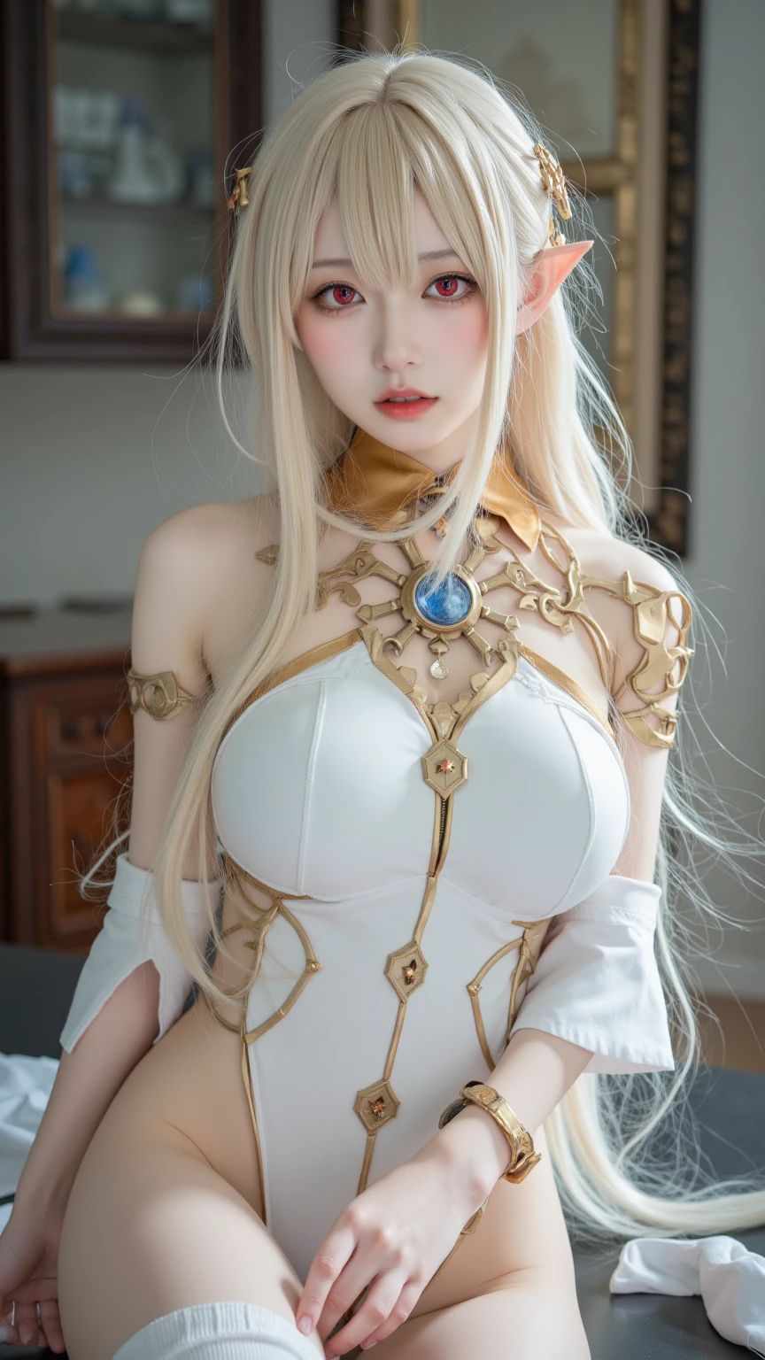(masutepiece), Professional , masterpiece、top-quality、photos realistic , (Gemstone Silver Metal Body:1.9),(Matte White、Particles of light、Jewel Gold Weapon、(Gorgeous castle background)、(White Micro Bikini)(Jewel Metal Body:1.4),(Gorgeous Jewel Metal Weapons) , Detailed Sword of the Brave ,( The dragon) ,warhammer 40k , adepta sororitas,Detail and ornate jewel crown、独奏、Black hair、(Gangle's forest background)、Beautiful Caucasian beauty、1a person、dynamic ungle,(((Diamond tiara with detail and luxury)))、a small face、A smile、Powerful poses、(Gorgeous castle background)、huge-breasted、20 year old beautiful woman、Stand in the center of the screen、Thin female fingers、Smaller head、Glamorous body、Beautiful ass、