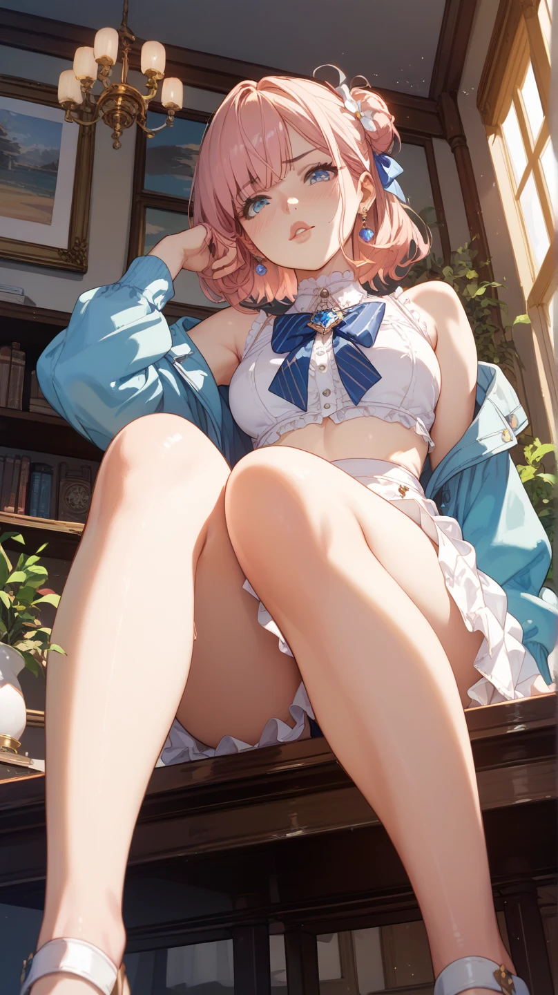 (nsfw:1.5), (Highest quality),(Masterpiece), One Girl, 独奏, alone, (beautiful girl:1.3), (10 years old:1.2), Extremely detailed clarity, (naked:1.5), Slender body, Beautiful breasts, (small breast:1.5), Parted bangs,Sit on a chair,Knee Up,Leg spread, (Milk coming out of the breasts),(Sperm coming out of pussy), (in school classroom), (on the chair:1.5),From below、Anatomically correct