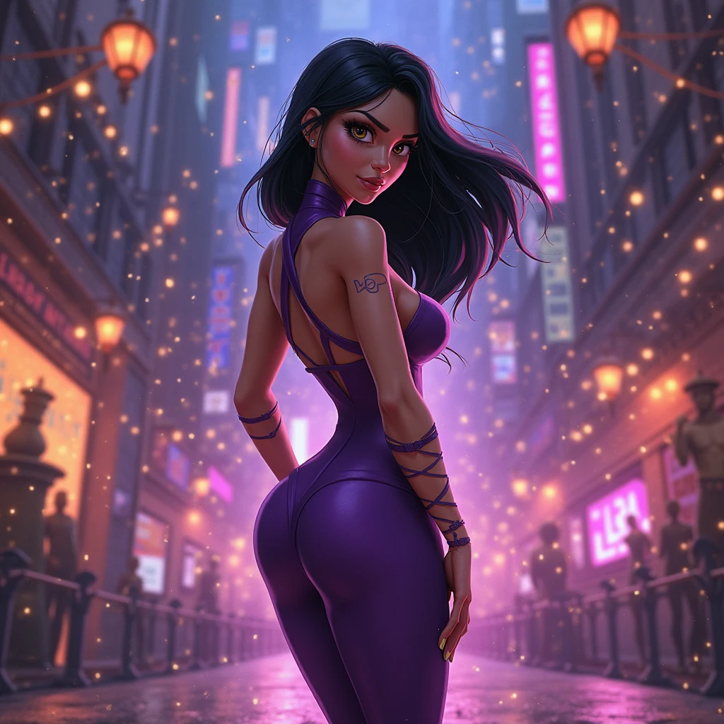 Heroine with the ability to multiply herself and an arsenal of circus tricks to get by. Generates the image in 2D animation type DC series