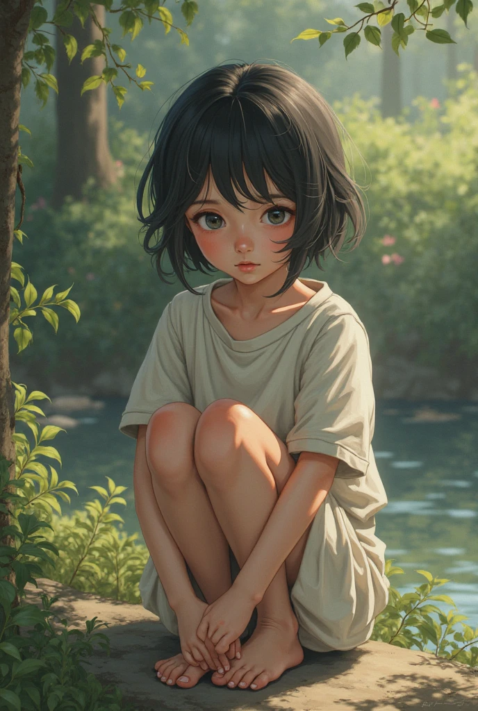 a urinated girl