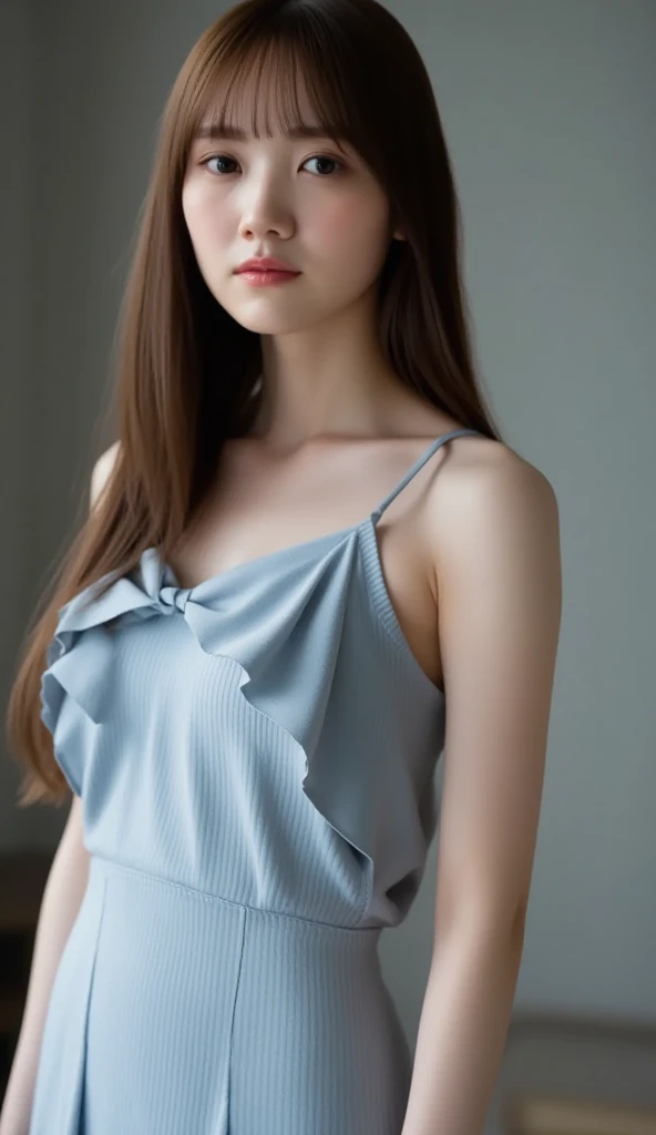 (girl:2.0), (solo:1.5), (beautiful cute Chinese, cute JAV idol), (anatomically correct:1.9), delicate and beautiful schoolgirl, full body figure, tie (sheer white shirt,) tie, dark blue pleated micro mini, smooth pigtails, sexy, (dark pink underwear), graphics beautiful, showing the whole body, white socks, (showing panties, sitting), (dimple chin:1.5), (chubby cheeks:1.5), (no bra:2.0), (braless:2.0), (slender abs:1.5), (detailed realistic skin:1.3), (extremely detailed realistic caramel hair:1.7), (beautiful realistic hairstyle:1.3), (realistic caramel hair:1.7), (beautiful realistic face:1.3), (extremely detailed realistic face:1.3), (detailed realistic eyes:1.5), (perfect eyes:1.5), (extremely detailed realistic pupils:1.5), (detailed realistic lips:1.3), (beautiful realistic lips:1.3), (realistic big breasts:1.95), (breast cleavage exposed:1.5), (masterpiece:1.2), (best quality:1.2), (realistic:1.2), photography, Nikon, 85mm, 8k, (sharp focus:1.2), (high resolution:1.2), (ultra-detailed:1.2), bright school building, full of students,