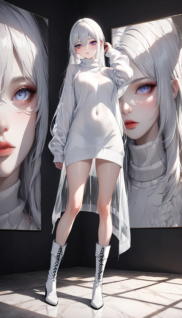 masterpiece, best quality, highres, 8k, RAW photo, character_only, only human, nude, blue hair, (small breasts|medium breasts|flat breasts), nonipples <lora:100_nonipples-30:0.7:MIDD>, (white suit,white jacket, white necktiewhite suit pants, white belt), (ripped clothes, torn clothes)