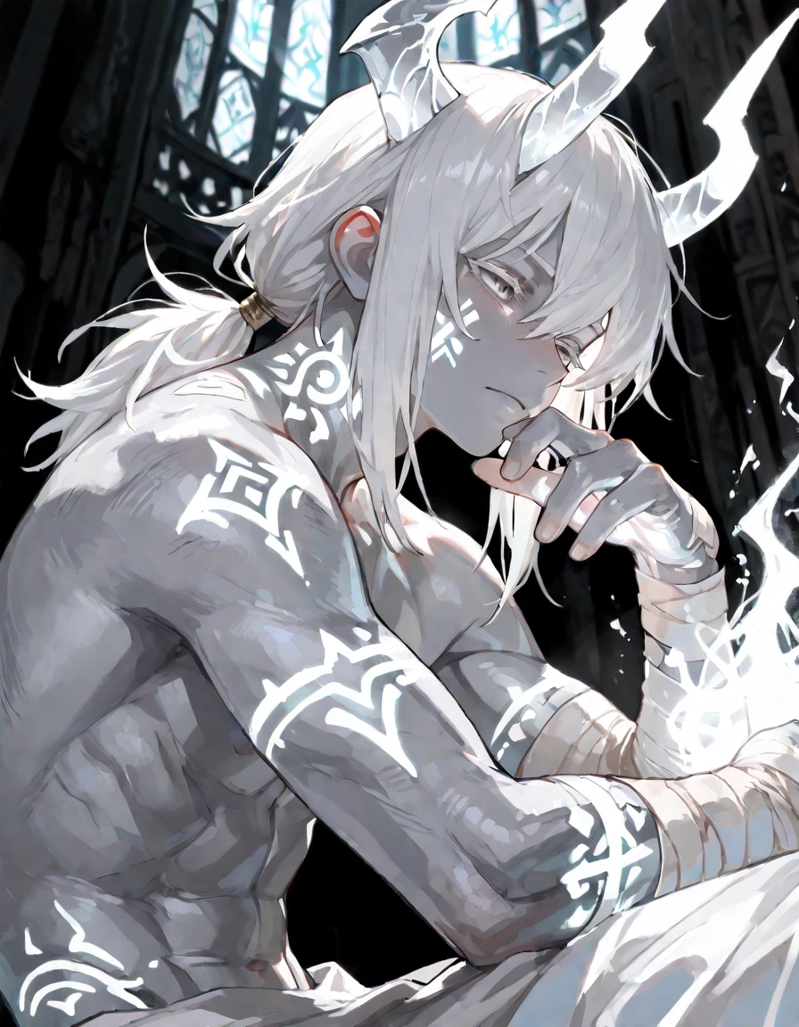 8th King of hell Paimon,cute,effeminate,boy,flat chest(best quality,4k,8k,highres,masterpiece:1.2),ultra-detailed