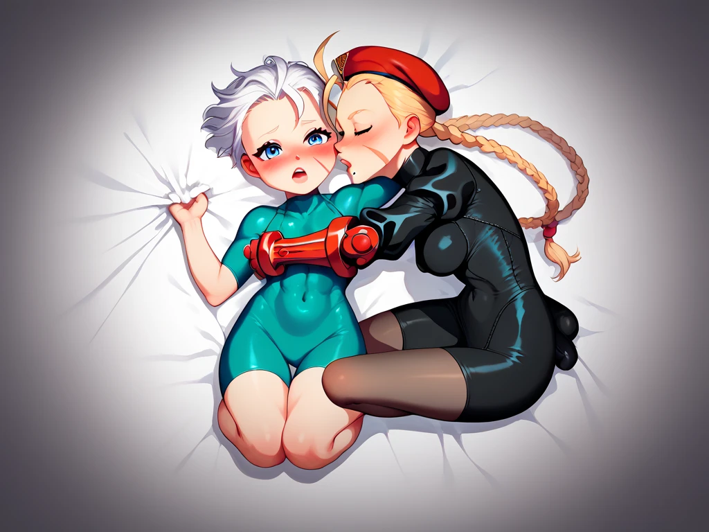 score_9,score_8_up,score_7_up,score_6_up ,source_overwatch score_9, score_8_up, score_7_up, 1woman, solo, mercy \(overwatch\), high quality, blue combat medic ziegler mercy, white commander hat, open hair long hair, open mouth, in ecstasy, orgasm, DVA touching Mercy, intimate