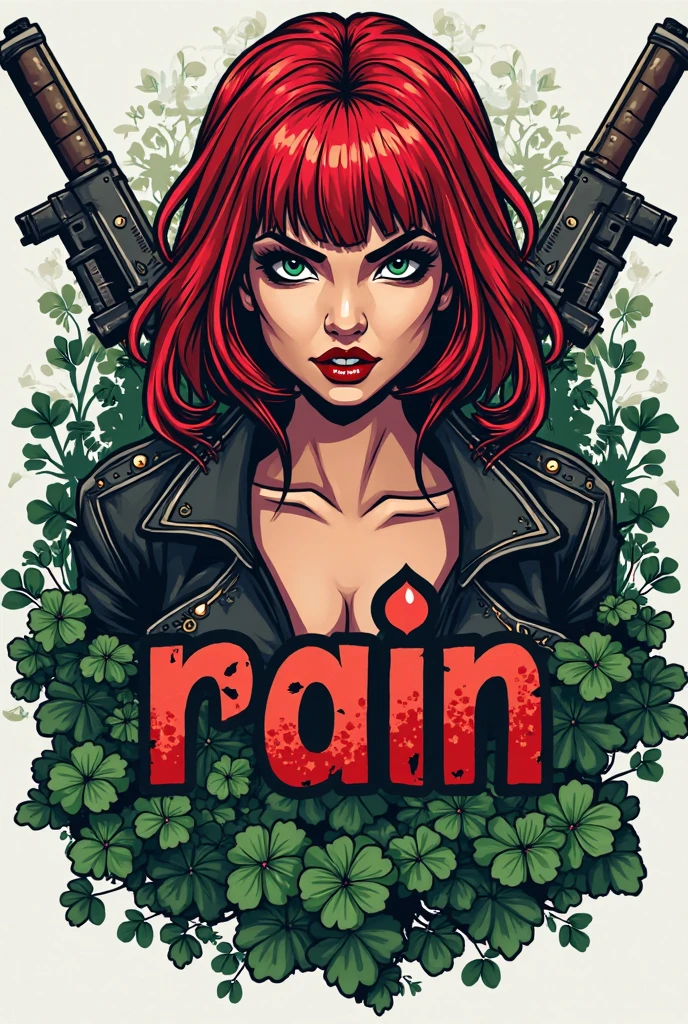 Magazine cover,Beautiful Tyrannosaurus(Wearing a black trench coat),,(No humans),E7E48U，Wet body，Large Breasts,，rain, Background grassland
