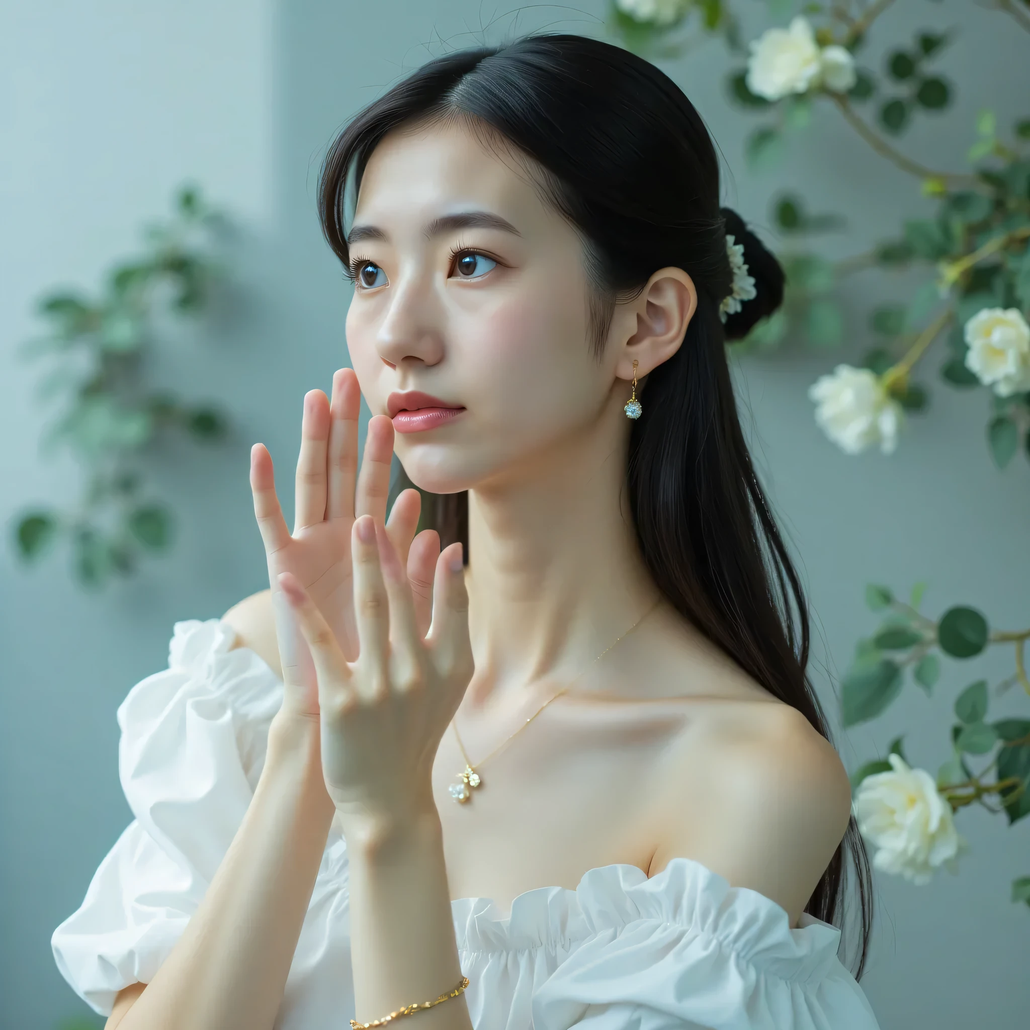 繊細な美しさ 〜白い花咲く夢の中で〜