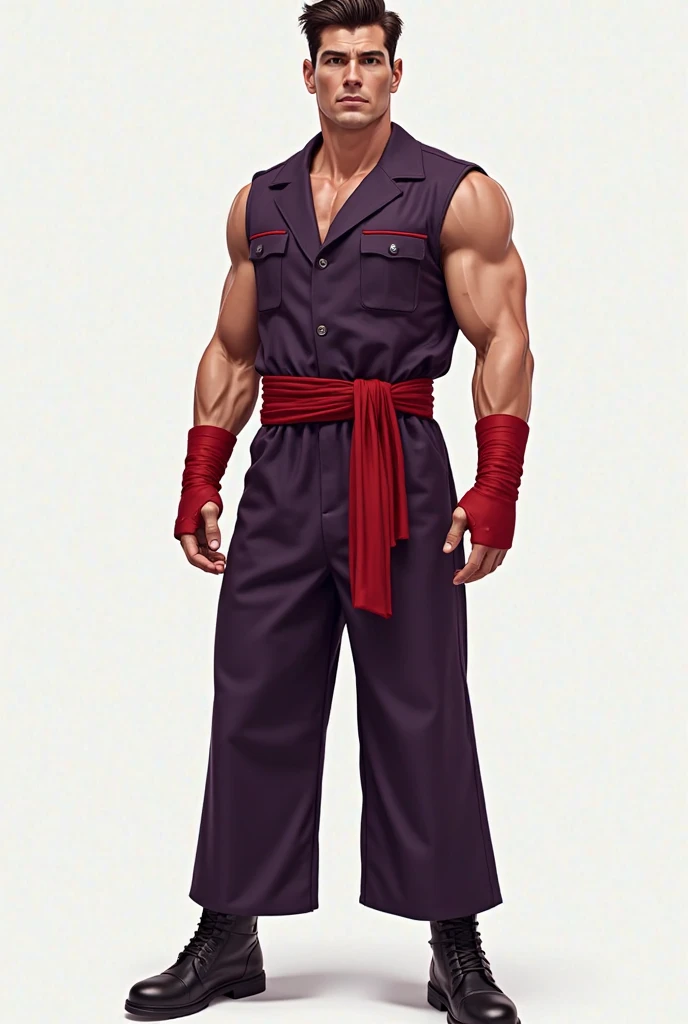 blond, Tall, Green-eyed guy, Viking style, Russian hero style, Strong, Anime style, anime big breast , Link, ( mitts), standing, Topless , (Muscular:0.5)(From above:0.1),(sport:0.2), (Empty dojo),(Smiling:0.4), (Dominant),(Evil)(self-assured)(sadistic)(Adult:1)(Masculine:1)(Slender:0.3)(From below:0.3)(Powerful)(view the viewer), (Brown pants)(Combat boots)