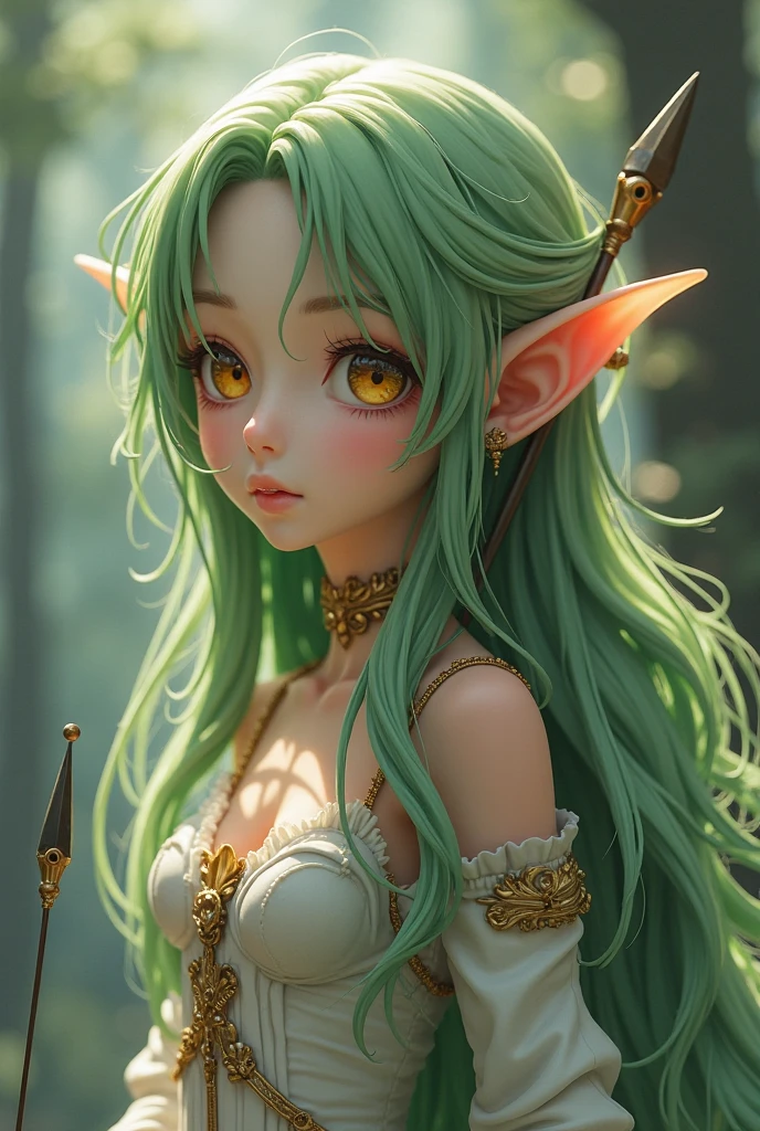 masterpiece, best quality, 1 pretty woman, tan skin, portrait, blue green mixed coloured eyes, long wild black hair, eye makeup, wearing tribal style clothes, elven style, wearing a bone jewellery, realistic,concept art
