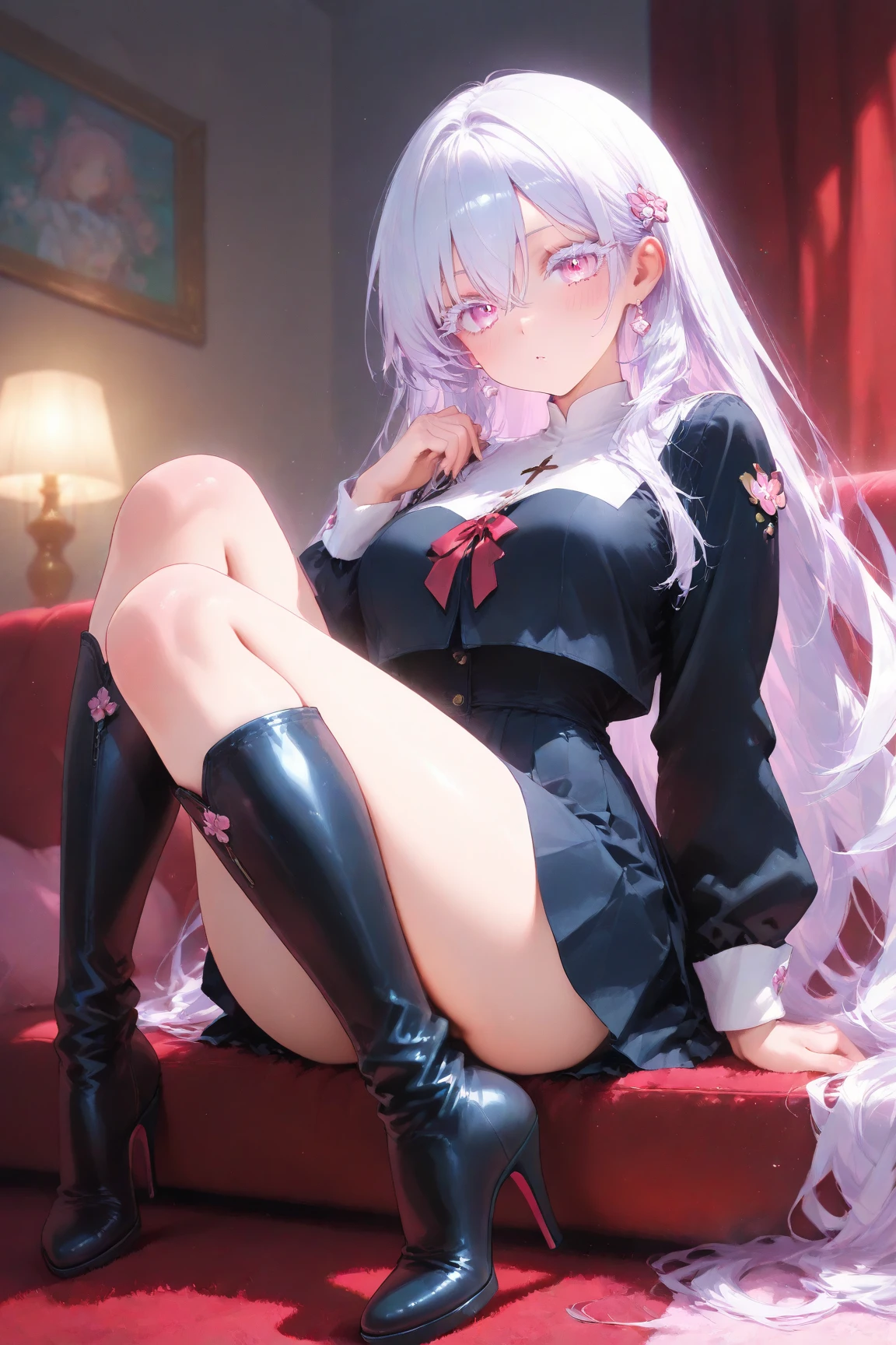 {best quality}, {very aesthetic}, {ultra-detailed}, {best illustration},  nsfw,  lie on back, vagina,spread legs,,{{{{{cunnilings}}}}},sitting on his face,pussy focus,puffy nipple,Black tracksuit,headphone,multiple angle,1girl,♡,nsfw,wavy hair,long hair,{ahegao},white hair,facial,empty eyes,magnificent,breasts,red eyes white hair girl,extasy,undressing,{{trembling effect motion lines}} ,sex,breathe heavily,bed,{kupaa,pussy,clitoris focus,hard orgasm,1girl,♡,nsfw,wavy hair,long hair,{ahegao},white hair,facial,empty eyes,magnificent,breasts,red eyes white hair girl,extasy,toy,undressing,{{trembling effect motion lines}}