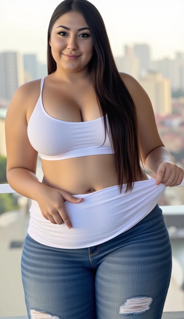((ultra high definition)), ((ultra high resolution)), ((full sharpness)), ((maximum quality)), ((Cinematic)), ((8k)), ((Brazilian girl)), ((extremely beautiful)), ((chubby)), ((curvy)), ((alone)), ((full body)), ((ultra detailed face)), (( brown eyes)), ((ultra detailed eyes)), ((ultra realist eyes)), ((ultra detailed irises)), ((perfect body)), ((delicate hands)), ((very detailed hands)), ((natural lighting)), ((front view)), ((very happy smile)), (soft skin), ((very small breasts)), ((very big ass)), ((ultra wide hips)), ((huge hips)), ((ultra wide hip bones)), ((very wide pubis)), ((ultra thick thighs)), (natural skin), (unique), ((totally realistic)), ((so sweet)), ((always the same face)), ((repeat always the same face)), ((always the same body)), ((always the same proportions)), ((looking at the camera)), ((wearing wearing shorts and t-shirt)), ((no belly)), ((flat belly)), ((no fat)), ((straight hair)), ((rocinha favela streets))