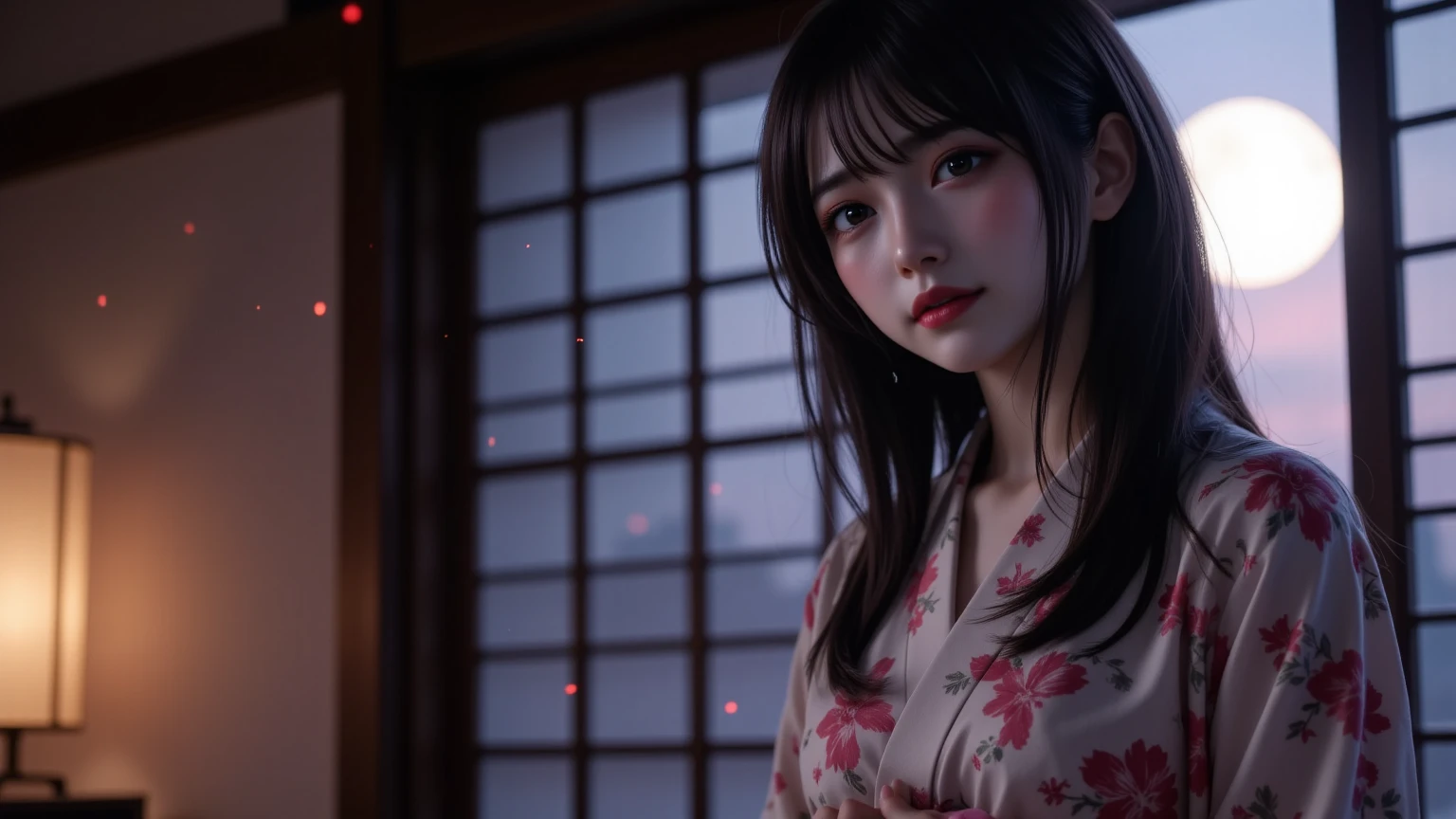 (8k、RAW Photos、Highest quality、masterpiece:1.2)、(Real、Photorealistic:1.4)、(Highly detailed 8K wallpapers)、(Professional Lighting、Cinematic lighting)、(18-year-old、Japanese、female、cute、Chiho、Sakimi-chan、Straight, shoulder-length brown hair:1.2)