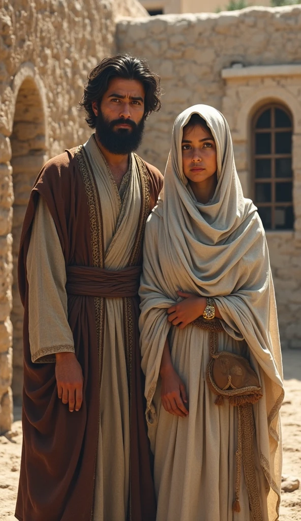 Islam 55y prophet Muhammad & his wife 6y aayesha walking together 