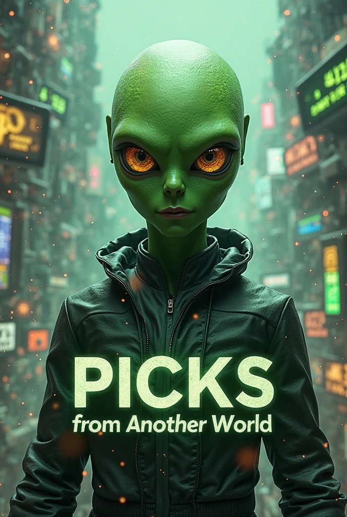 Create an alien with a sign that says Group 5