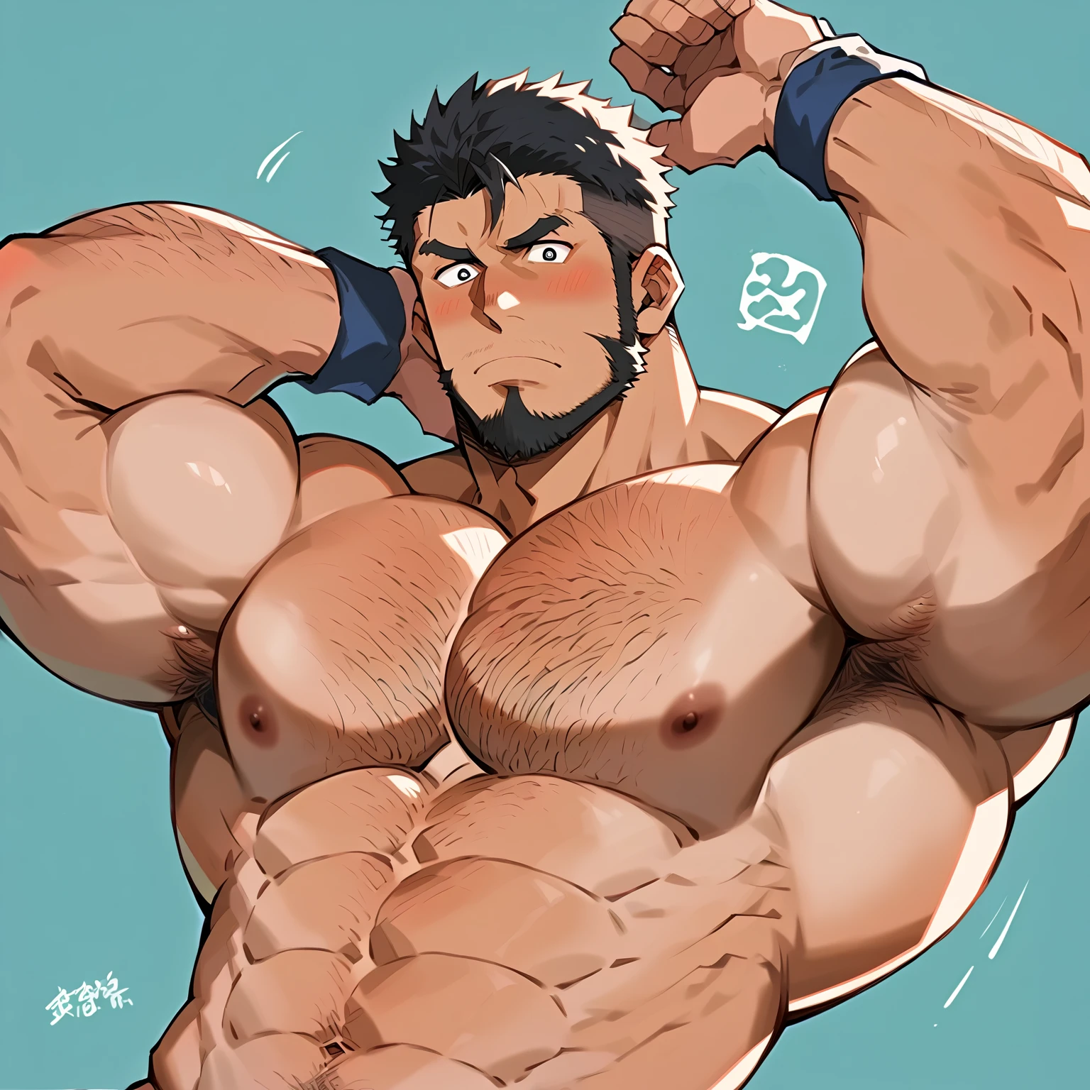 masterpiece, top quality, naked cute  boy, muscular boys, small shower stall, big boy has huge pectoral muscles, big boy presses huge pectoral muscles against glass, rubbing big body against glass, glass with big boy's huge heavy body, muscular male, pectoral muscles, big nipples, cute, male, abs, NSFW, sexually suggestive, anime muscles, bulge, pectoral muscles, bangs, yaoi, sweating, blushing, {{detailed face}}, {{high quality}}, {{detailed eyes}}, shirtless,