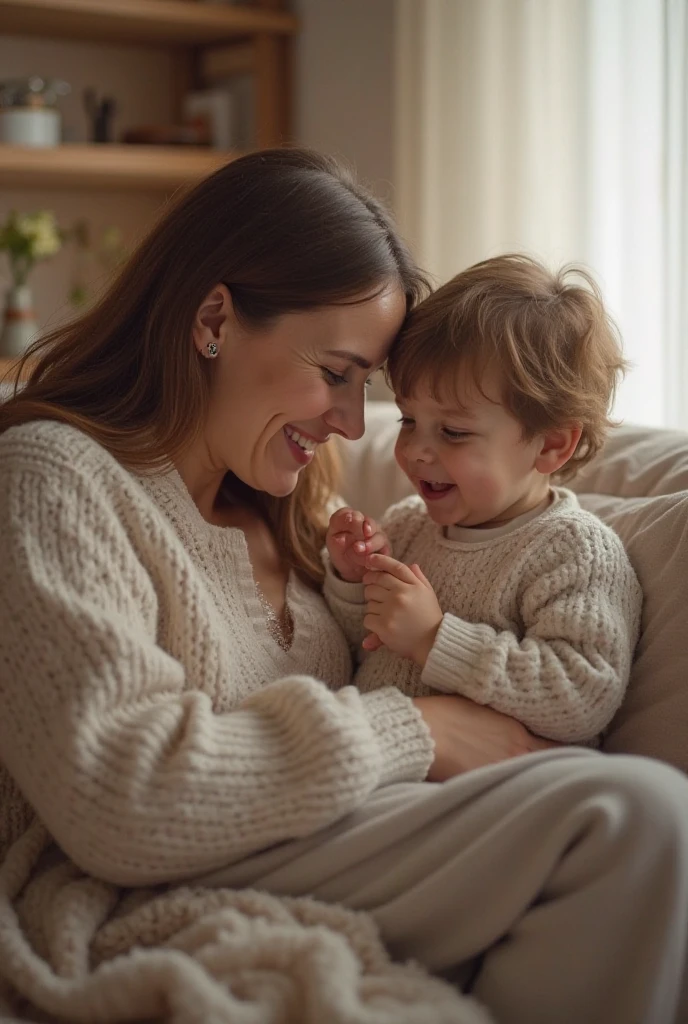 photo above holding child in lap