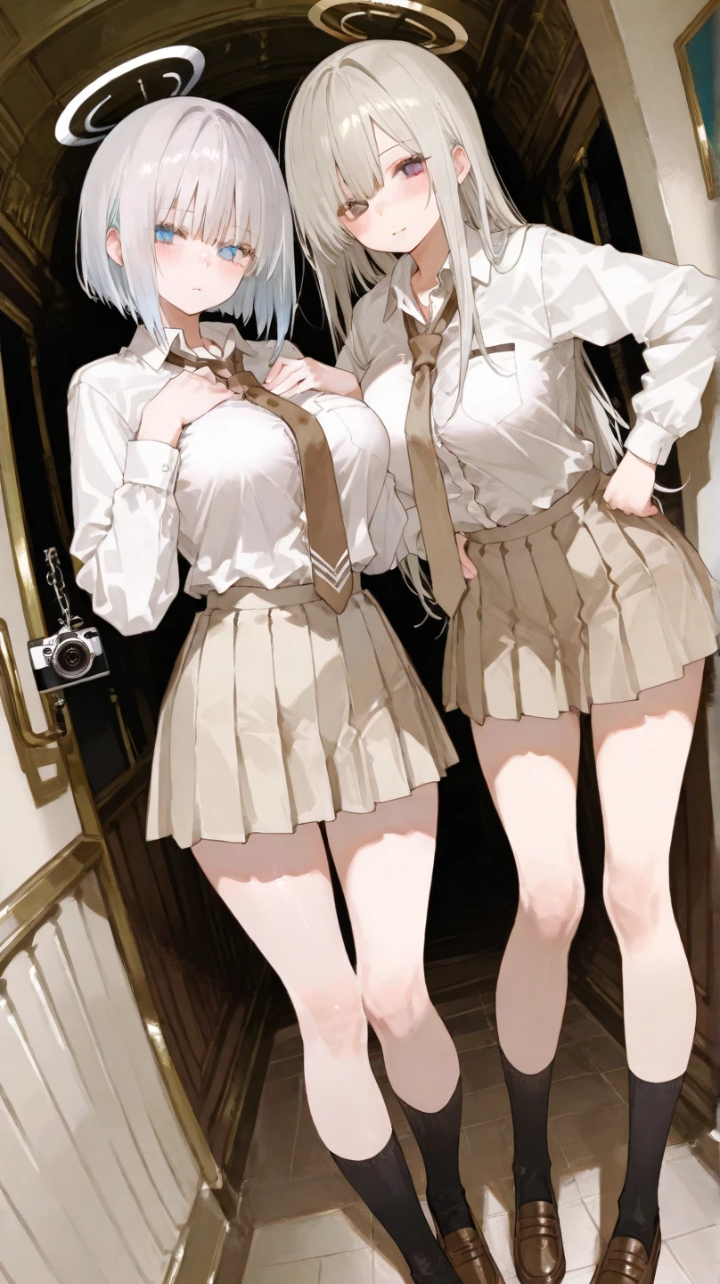 nsfw,side view 5girls,masterpiece, Highest quality, Five girls in a changing room,(looking away:1.2), profile,change clothes, in class room,((((undressing:0.8)))),((((half undress:1.4)))),(((school uniform))),((Dark blue blazer and white shirt)) ,((Dark blue pleated skirt)),(((Blue Ribbon))) , ((( みんな同じデザインのを着ている))), (((They&#39;re all wearing the same dark blue skirt.))),((みんな同じBlue Ribbonを身に着けている)),,((topless,
(undressing clothes:1.3), (standing;1.2), thighs,((changing room)),(((loose))),window, ((curtains)),(((They are not looking directly at the viewer))), (((as rather focused on each other,gesturing animatedly as they talk))),(((eye contact))),(((Exchanging glances))),(((exchanging words))),(((calling out))),(((smilling while talking))),adjusting hair,hand on own face((adjusting hair)),(((arms behind head))),(pigeon toed),(open stance)