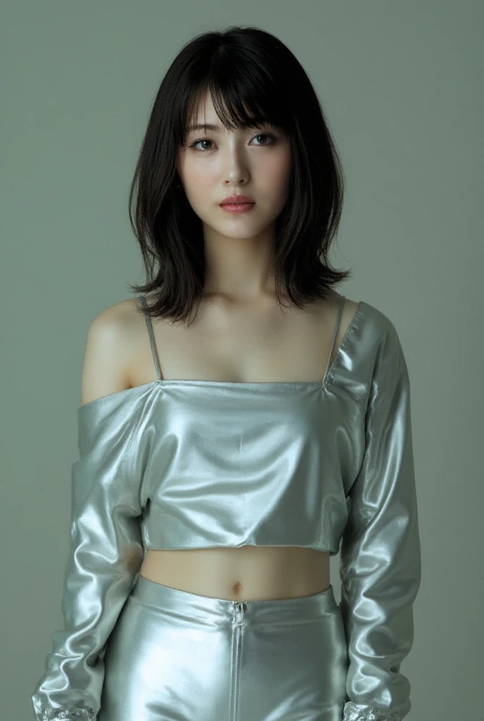highest quality, Photoreal, alone, stand upright,(Accurate人体構造）、（perfect style、constricted waist）、 (White latex material＆Punk-style outfit with distinctive rivets、White latex mini skirt)、（White genuine leather long boots、knee length）、（shortcut）、earrings、double eyelid, （eyelash：0.7）、lip gloss, (smile:1), ((looking at the viewer))、（normal breast）、((The whole body is reflected、Are standing)), (short hair of reddish-brown color wet and shiny,),red mouth,clavicle、full body portrait、digital illustration, (Photoreal:1.3),(Raw photo) black hair, Solid Circle Eye, light smile, brown hair, short hair, bob cut, opened my eyes, surrealism, cast a shadow, anaglyph, stereogram, tachi-e, throw, atmospheric perspective, cinematic lighting, f/2.8, nikon, 8K, Super detailed, Accurate, highest quality, rough skin, anatomically correct, masterpiece ,masterpiece,highest quality, double eyelid,lip gloss, (smile:1),red mouth,clavicle, ((looking at the viewer)),(short hair of reddish-brown color wet and shiny,),hotel room、（The whole body is reflected）、（机の前にAre standing）、Ｃcup bust、（full body shot）