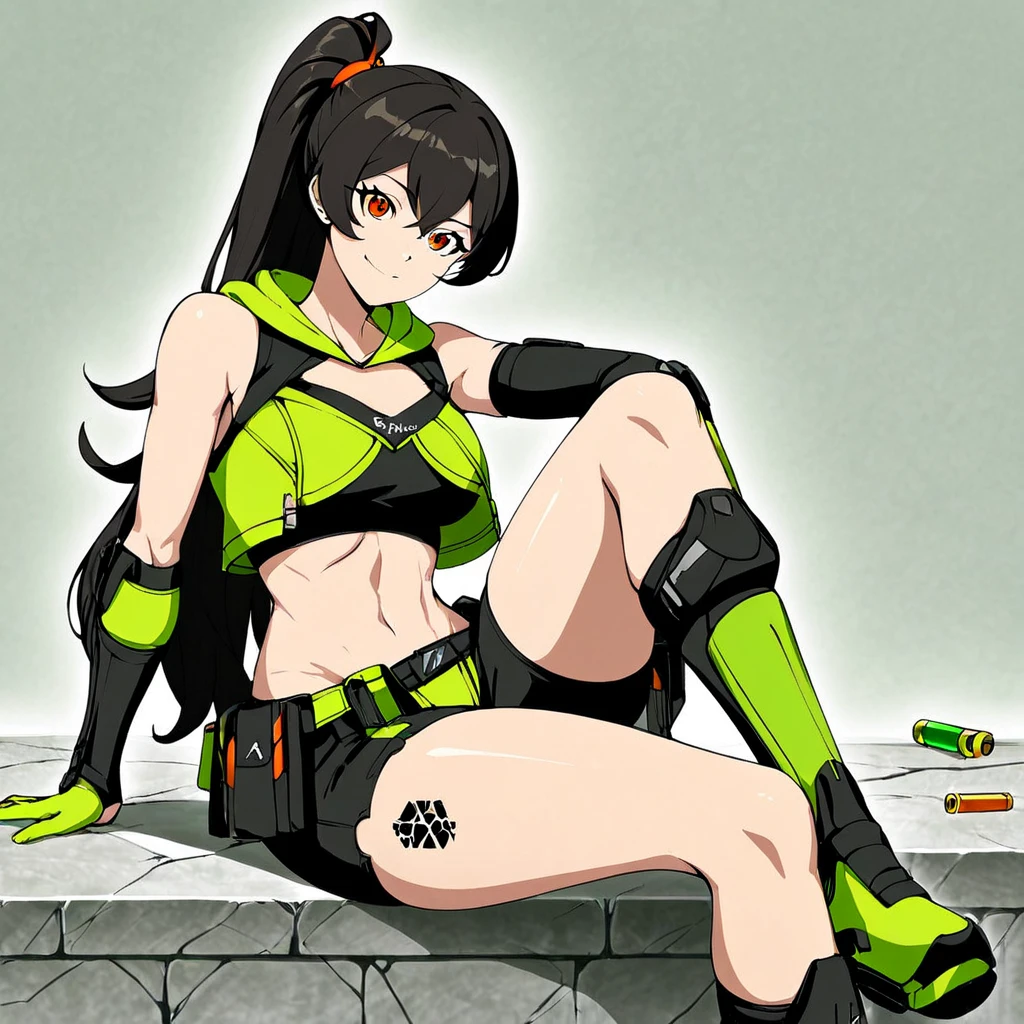 martina, long hair, ponytail, purple eyes, black hair,
bare shoulders, boots, crop top, cross-laced footwear, green footwear, high heel boots, high heels, knee boots, lace-up boots, navel, bare legs,
animal ears, bangle, black footwear, bracelet, choker, collarbone, fake animal ears, fishnet pantyhose, fishnets, heart, heart choker, high heels, jewelry, leotard, navel, open clothes, open vest, pantyhose, playboy bunny, rabbit ears, red choker, skin tight, sleeveless, vest,I'm tied up with a rope,Prank face,Foot focus