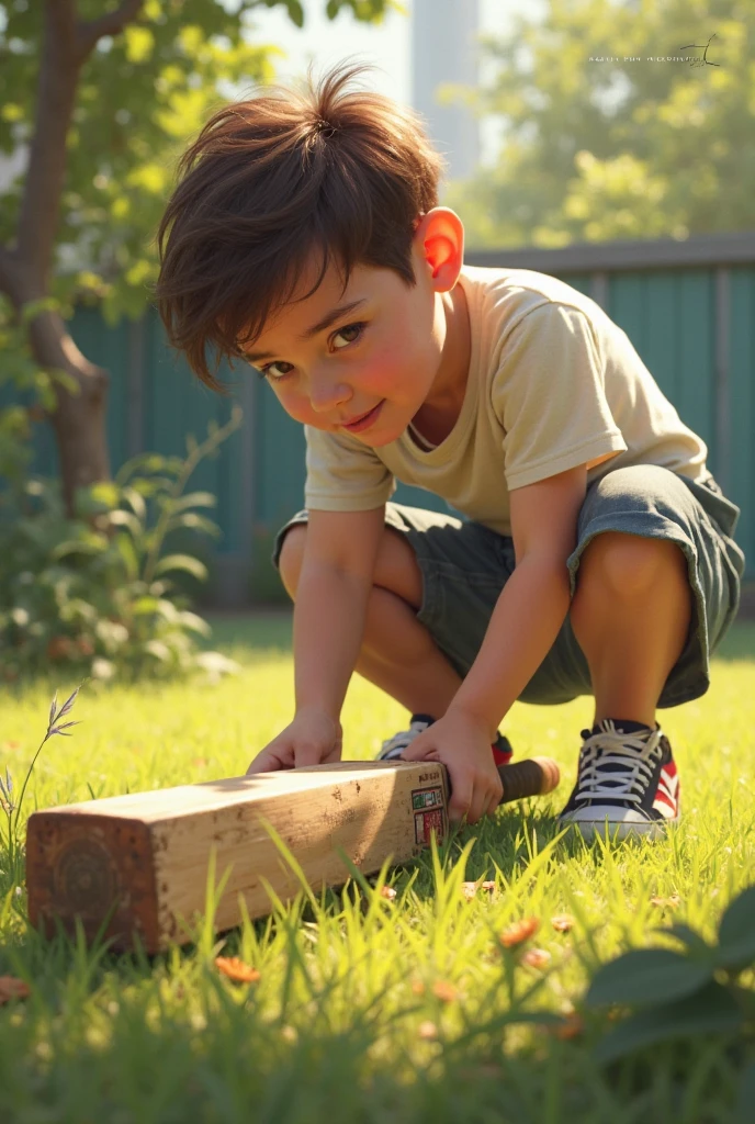 17 year boy making swimming pool at home out door