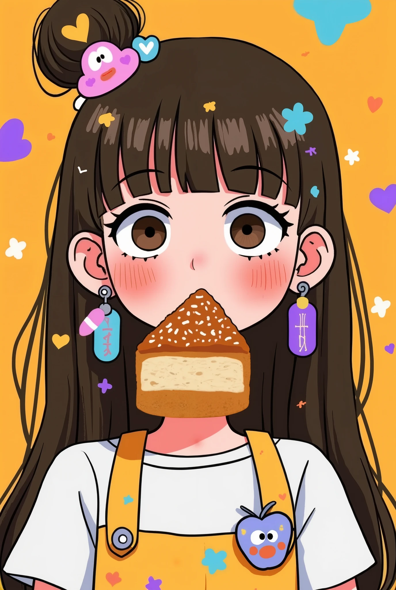 Girl eating cake