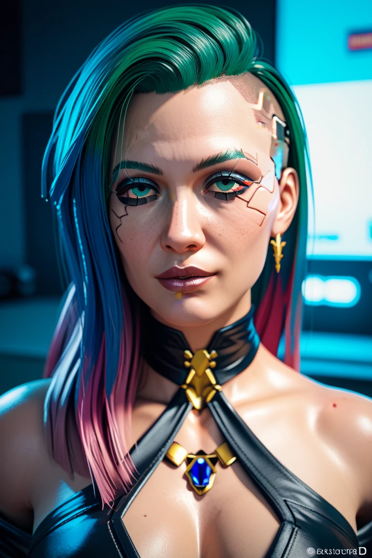 Make her skin texture more detailed