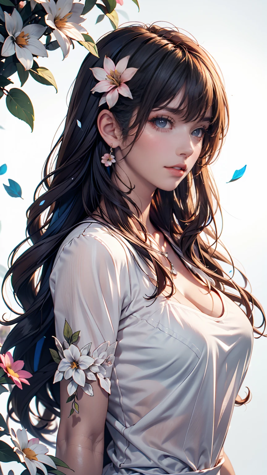 wtrcolor style, Digital Art (Yuri), Official Art, Blowing in the Wind, masterpiece, beautiful, ((watercolor)), Paint splashes, Intricate details. Amazing details, [Dripping:0.5], Trending on Art Station, Rachel Walker