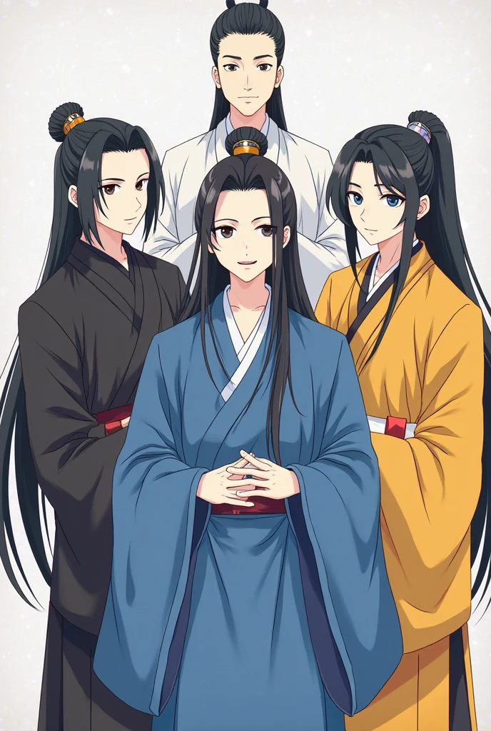 anime girls in kimono robes posing for a picture in front of a window, flowing hair and long robes, onmyoji, Visual novel cg, onmyoji detailed art, Kawacy, Visual novel key visual, sengoku - era art style, manhwa, onmyoji portrait, Sengoku era, ; Visual novel, Visual novel, anime in fantasy style, detailedeyes, very beautiful eyes, perfect hands, Do not touch your hands