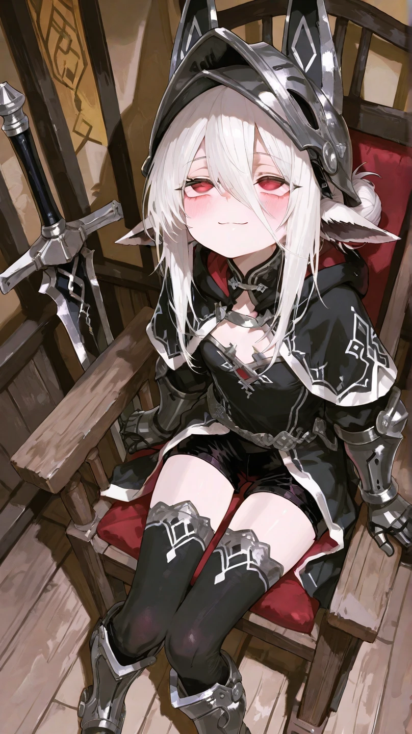 {safe:1.10}, best quality, masterpiece, highres, solo, {mudrock_arknights:0.90}, squatting, cowboy_shot, looking at viewer