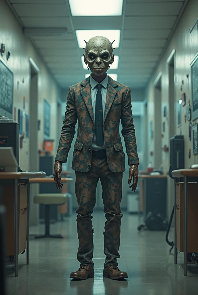 Please make an animated picture of the evil anomaly of the office admin ...