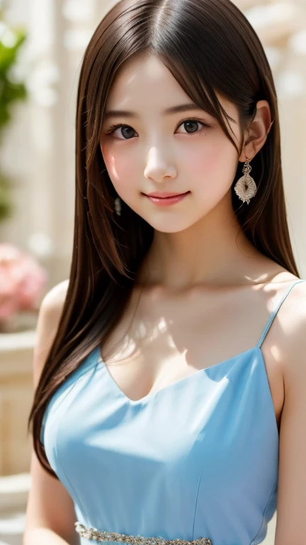 (32K,very high res, high detailing, highly accurate,Pretty Girl 1:1.5),Raw photo & realistic atmosphere,beautiful dark blue eyes,Detailed mouth,Glossy lips,Detailed eyebrows,Soft white skin that shines with every detail,,Eyes drawn in detail、Very beautiful eyes with azure eyes,Detailed lips、Very beautiful face,Very well-formed face、Lifelike face,shiny beautiful lips,Beautiful eyebrows,Infinite reality,Best design,(Insanely cute Japan 16 years old,Beautifully shaped breasts,Very cute beautiful girl,,Healthy body,Outstanding style:1.5),Best Natural Makeup,Japanese ido,Korean Idols,Young sensual idol,Moist eyes,Dark Beautiful Deep Eyes,Beautiful butt,beauty legs:1.3),超A high resolution、Natural and realistic face,Pure eyes are too cute,(((photorealisim,Photograph the whole body))),Reality Live Action,(Fashionable, Luxurious and voluminous earrings,a necklace,A bracelet,gyuru,Glossy nail art,Gorgeous Party Long Dresses,Luxury Gorgeous Court,White G Strength,high-heels,hairaccessories,Calm and fashionable girl,Shiny brown hair,Fancy Hair Arrangements for Party,独奏,,little smiling,full body Esbian,Show full-body fashion,Red carpet, A gorgeous long dress that you won't forget once you see it,The only beauty,Cute 15 year old girl,Very cute 15 year old girl:1.7),Night in Roppongi