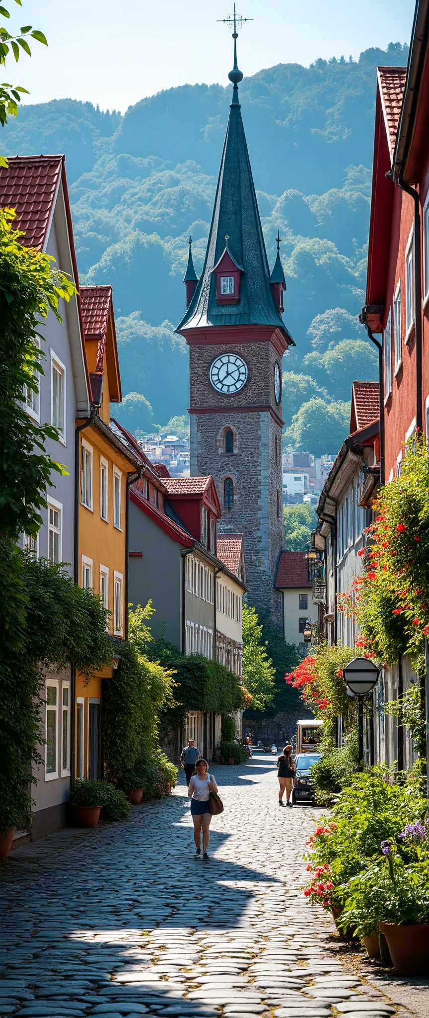 masterpiece、 Best quality images、 Bergen is a、Image of Vestland, the county seat and basic municipality of the West-West-Vestland region of Norway、County Hall、Buildings and Facilities、colorful flowers、nature、Attractive Urban Area、details、high resolution、Photorealism、非常にdetails、complicated、高details、An image of Vestland, the prefectural capital and basic municipality of the West-Vestland region of Norway captured dramatically in an instant、Walking Scenery。