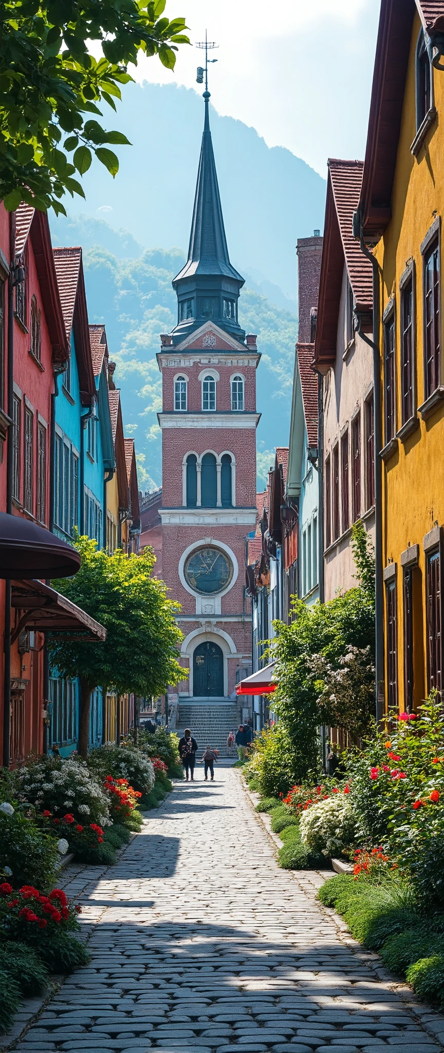 masterpiece、  Best quality images、 Bergen is a、Image of Vestland, the county seat and basic municipality of the West-West-Vestland region of Norway、County Hall、Buildings and Facilities、colorful flowers、nature、Attractive Urban Area、details、high resolution、Photorealism、非常にdetails、complicated、高details、An image of Vestland, the prefectural capital and basic municipality of the West-Vestland region of Norway captured dramatically in an instant、Walking Scenery。