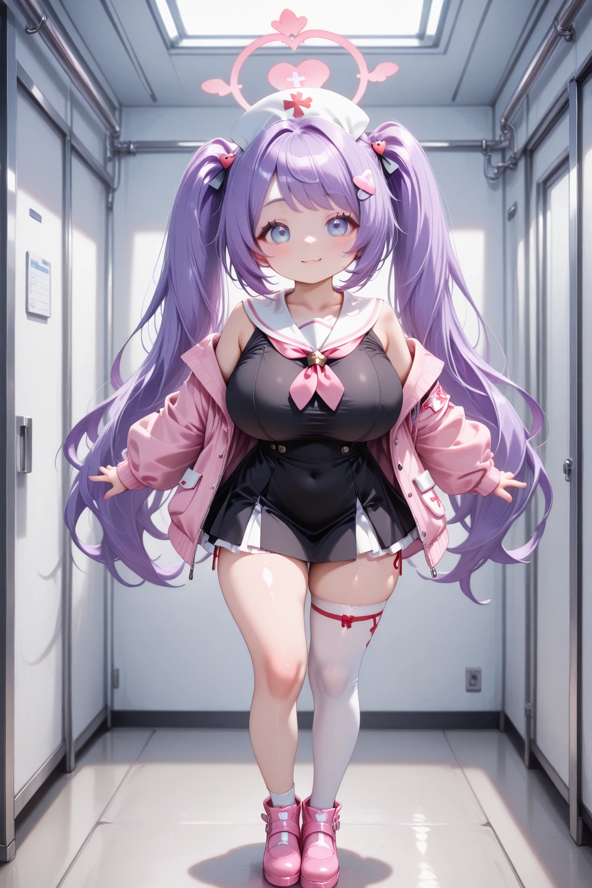 A girl,long hair, Bangs, Pink hair, Hair between the eyes, s eyes,蓝色s eyes:(1.5), (Large Breasts:1.2),
rest 锁骨, Wedding dress,veil,wedding,White dress,Flowers,Broken skirt,White socks,Tights,White knee socks,
looking at viewer, whole body,
indoors, church,Standing,Standing,
rest (masterpiece:1.2), best quality, high resolution, Unity 8k Wallpaper, (illustration:0.8), (美丽细致s eyes:1.6), Extremely detailed face, Perfect lighting, Extremely detailed CG, (Perfect hands, Perfect anatomical structure),