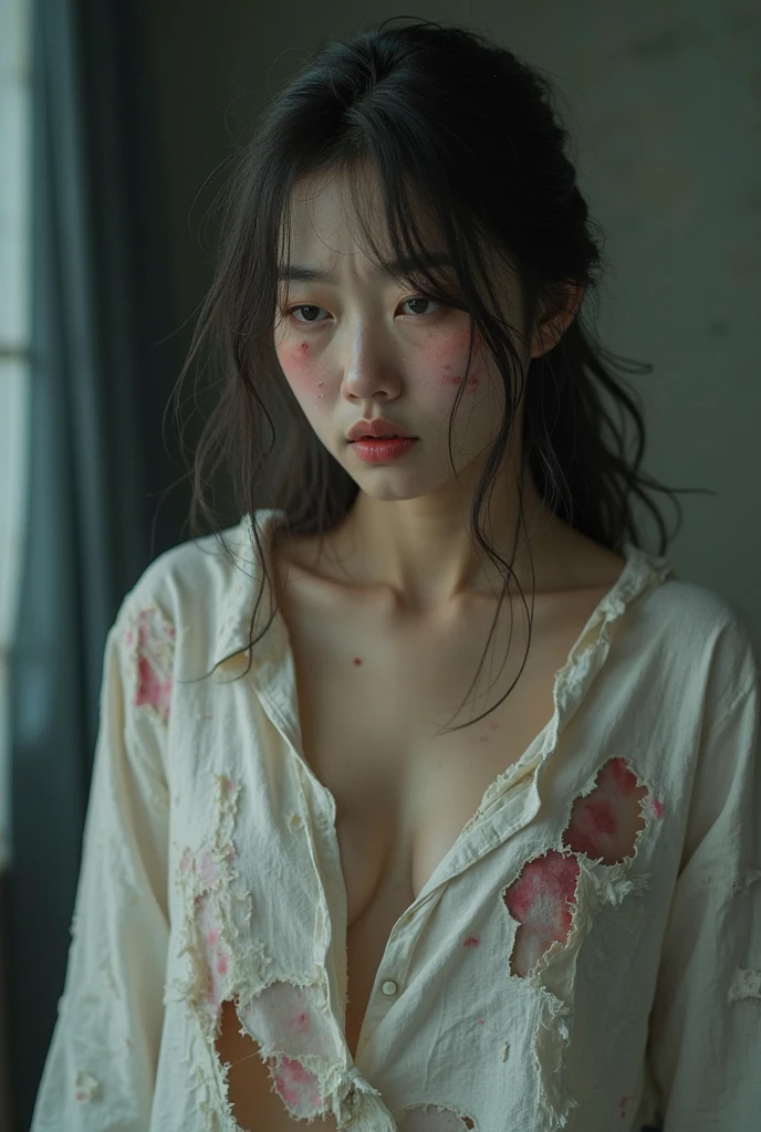 (masterpiece:1.3),(best quality:1.2),8k,absurdres,unity 8k wallpapper,
1girl,looking at viewer, collarbone,shirt,<lora:detailed_eye-10:1>,<lora:hickey-10:1> ,hickey