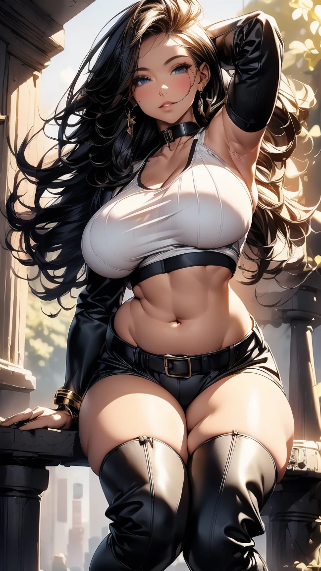(((Digital art))), asian girl, long hair, anime harstyle, atlethic body, big boobs, big ass, sexy lingerie, lying on back, shy face, high detailed,(((high face detailed))), high texture, pretty face, symmetrical eyes, detailed eyes, detailed legs, detailed arms