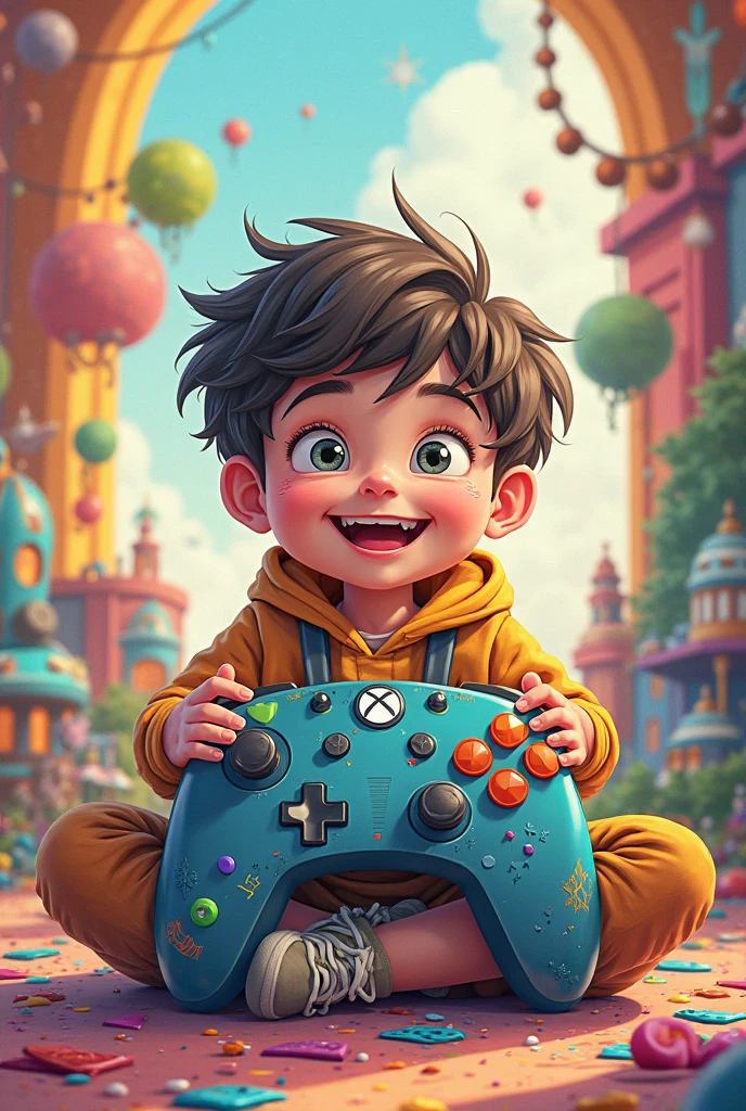 cover image of youtube channel fun gameplay child curly hair
