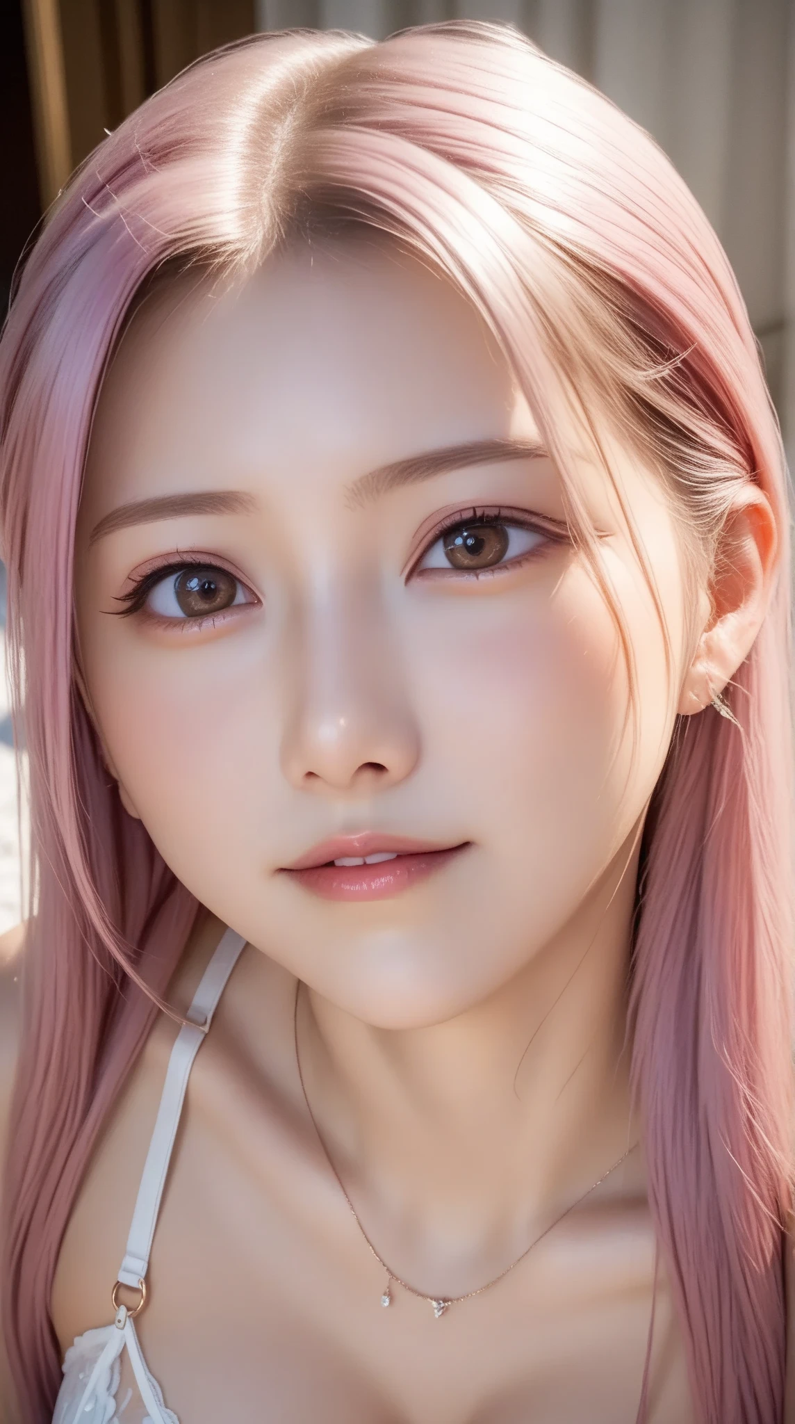 beautiful japanese idol,on the table, winning photo, very detailed, eyes are clearly focused, nose and mouth,face focus, woman with open mouth、symmetrical face,realistic nostrils、view from below, live performance stage、on stage、sweaty skin、Light that highlights skin that shines with sweat, Skin shiny with sweat、shiny skin、sweaty hair、My tongue is moist and shiny、((meet in person nearby)), (((NSFW, Completely naked:1.5, pale pink nipples:1.7, first round:1.7, Estrus:1.5))),