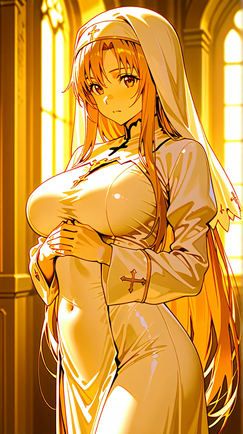 Masterpiece, best quality, very detailed, Ultra high resolution, (photorealistic:1.4), raw photos, (realistic:0.2), 1 girl, alone, long hair,,8k hdr, 1 girl,Blonde hair, shy ,sweat,steam,wet,wet, medium-large breast, bright eyes, , medium-small breasts,,(pajamas) ,,Have sex from behind ,, bedroom